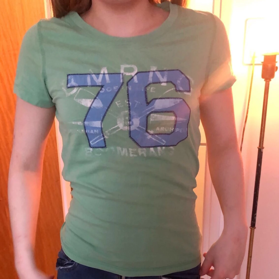 Grön t-shirt köpt secondhand!