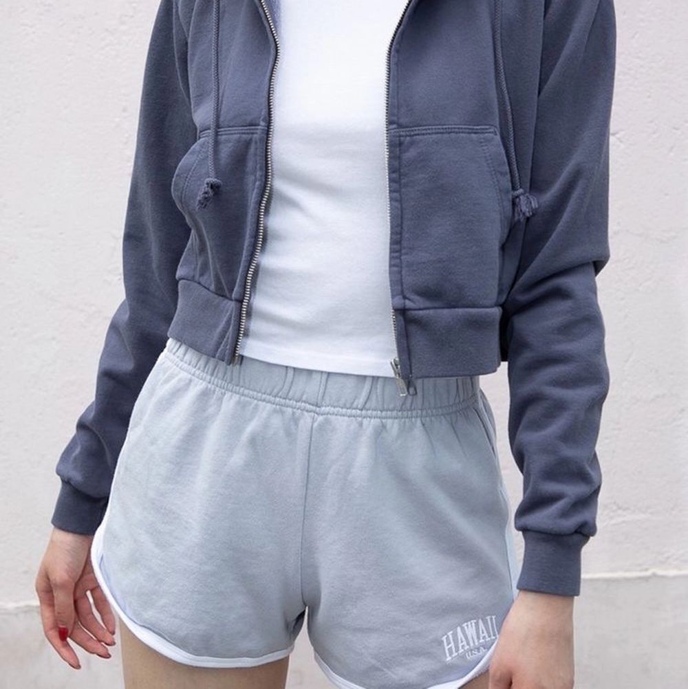 cropped brandy melville zip up