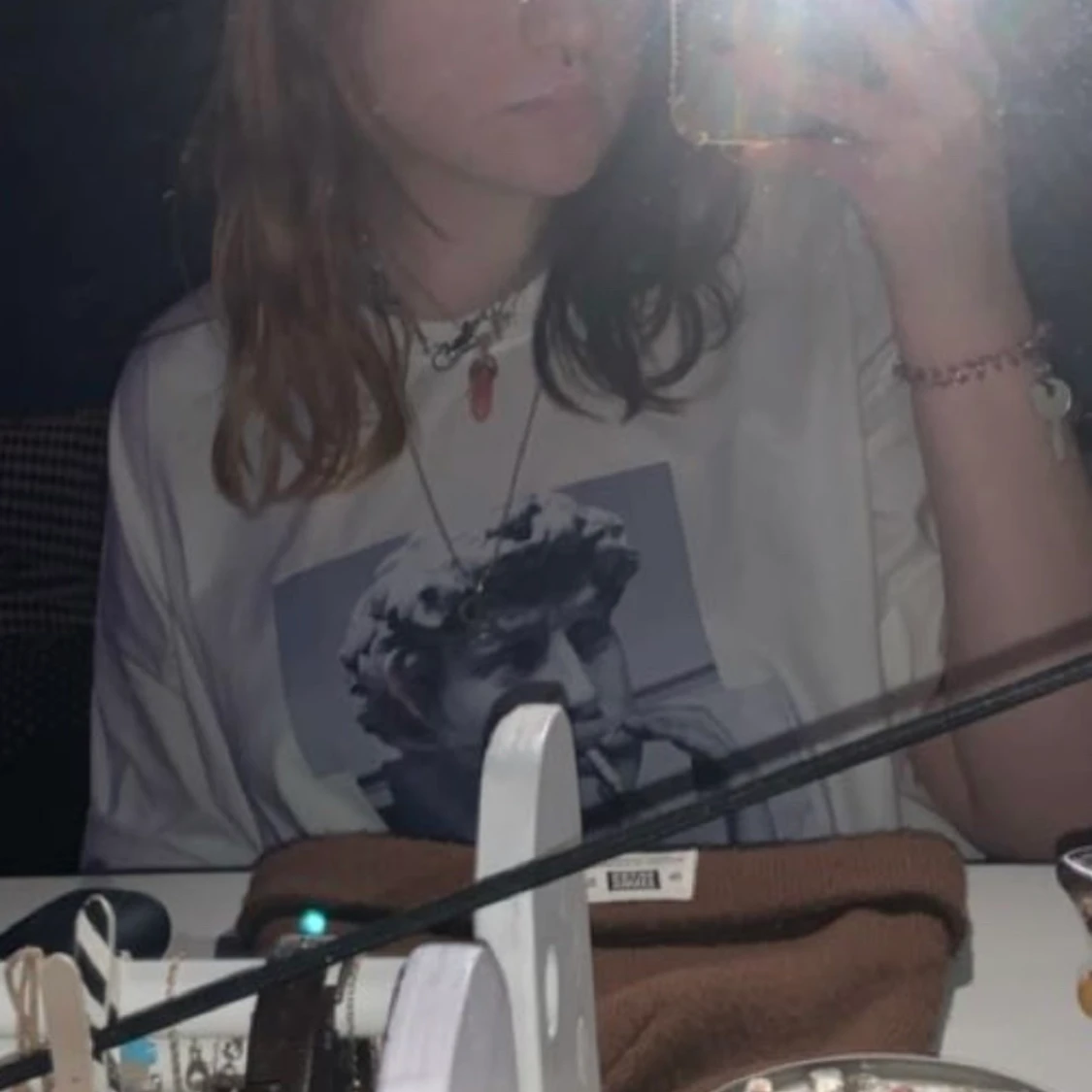  Oversize t-shirt med tryck  - 90