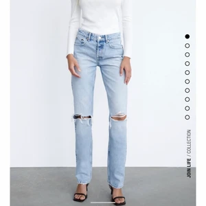 Zara jeans - Helt nya jeans från zara! Se modell och storlek på sista bilden. Köpte i fel storlek bara så det är inget fel på dom. (32 är nu slutsåld online) Frakt 62kr (blå m påse).