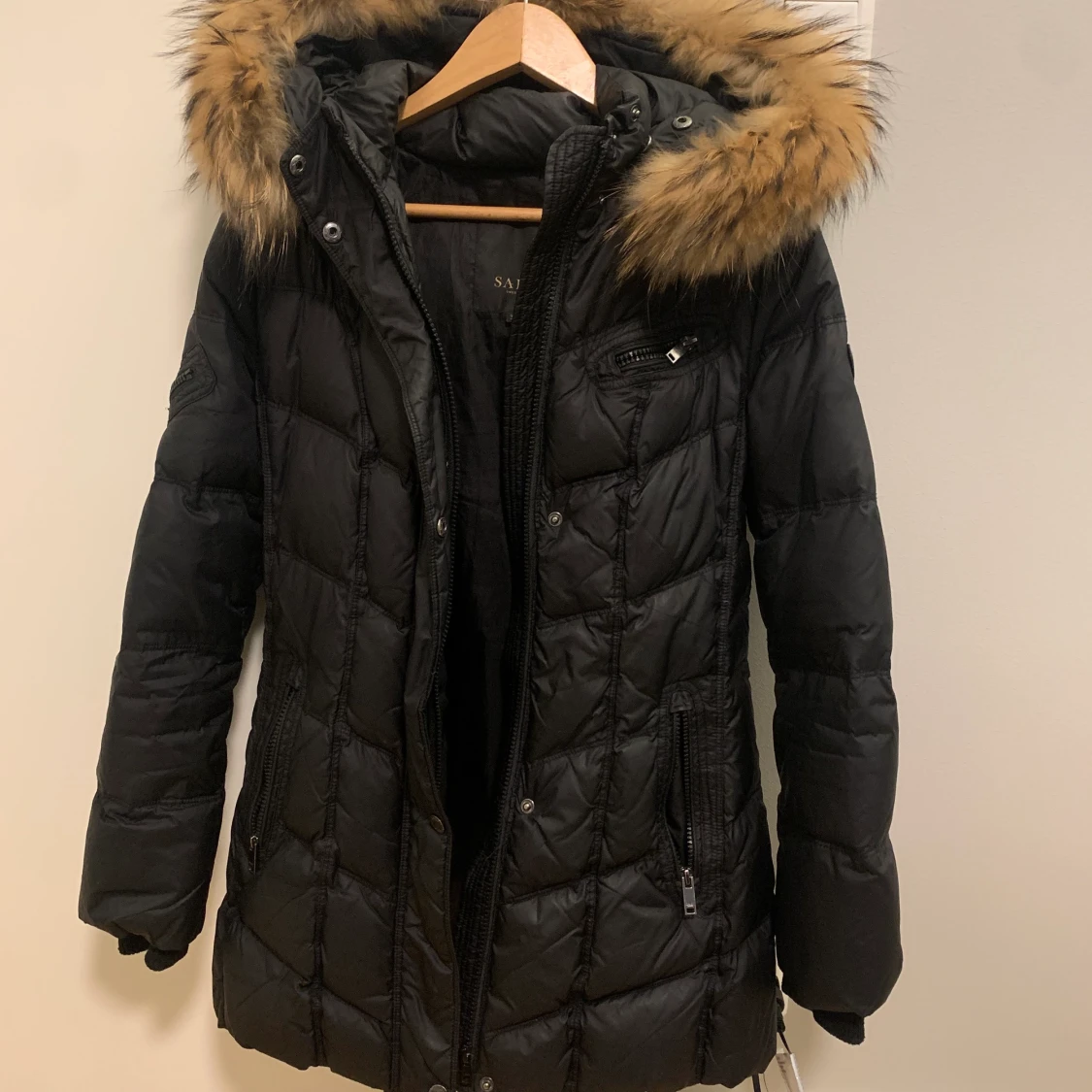 Äkta päls SAKI jacka storlek 34