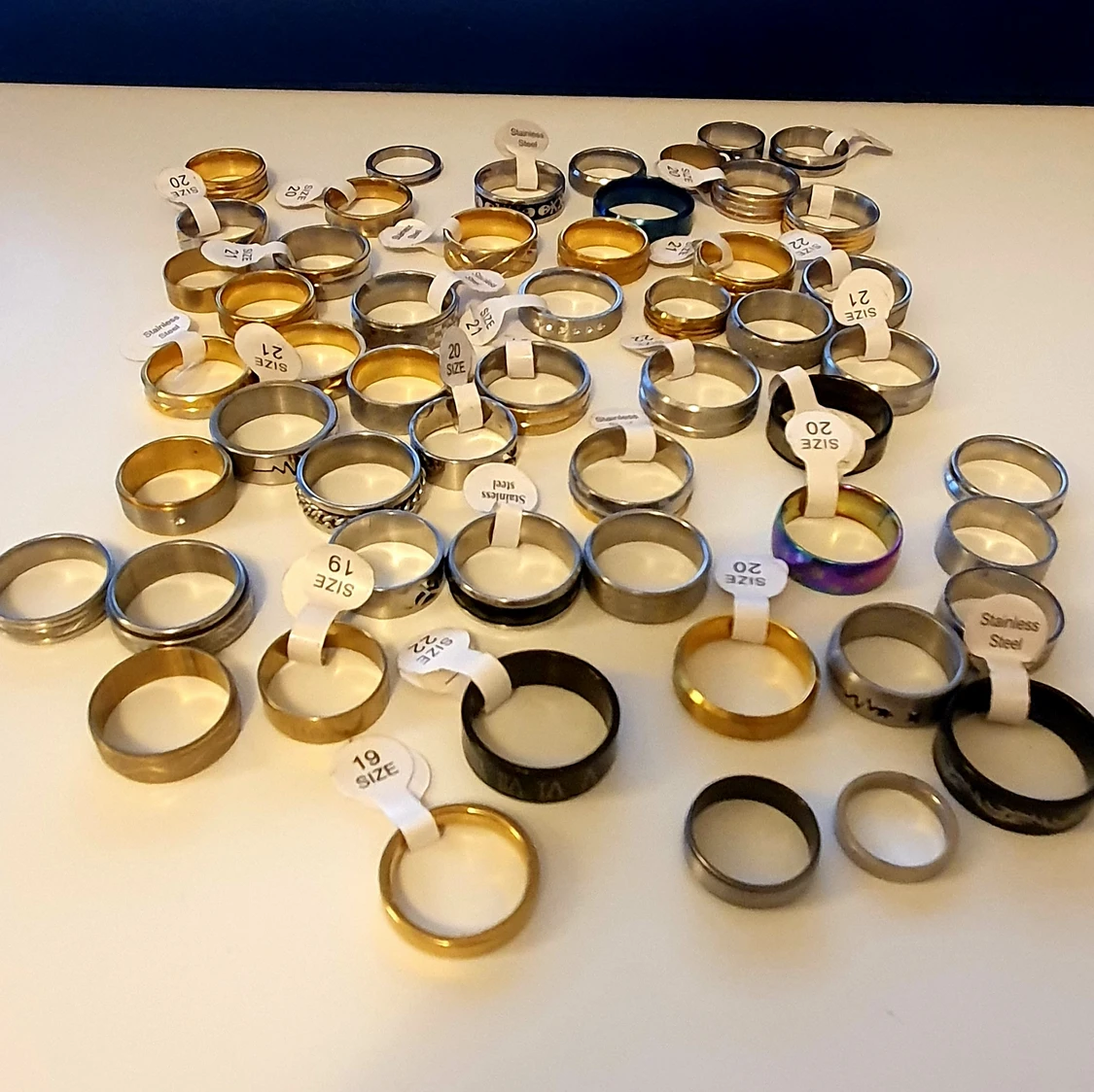 54 Ringar av rostfritt stål  - 90