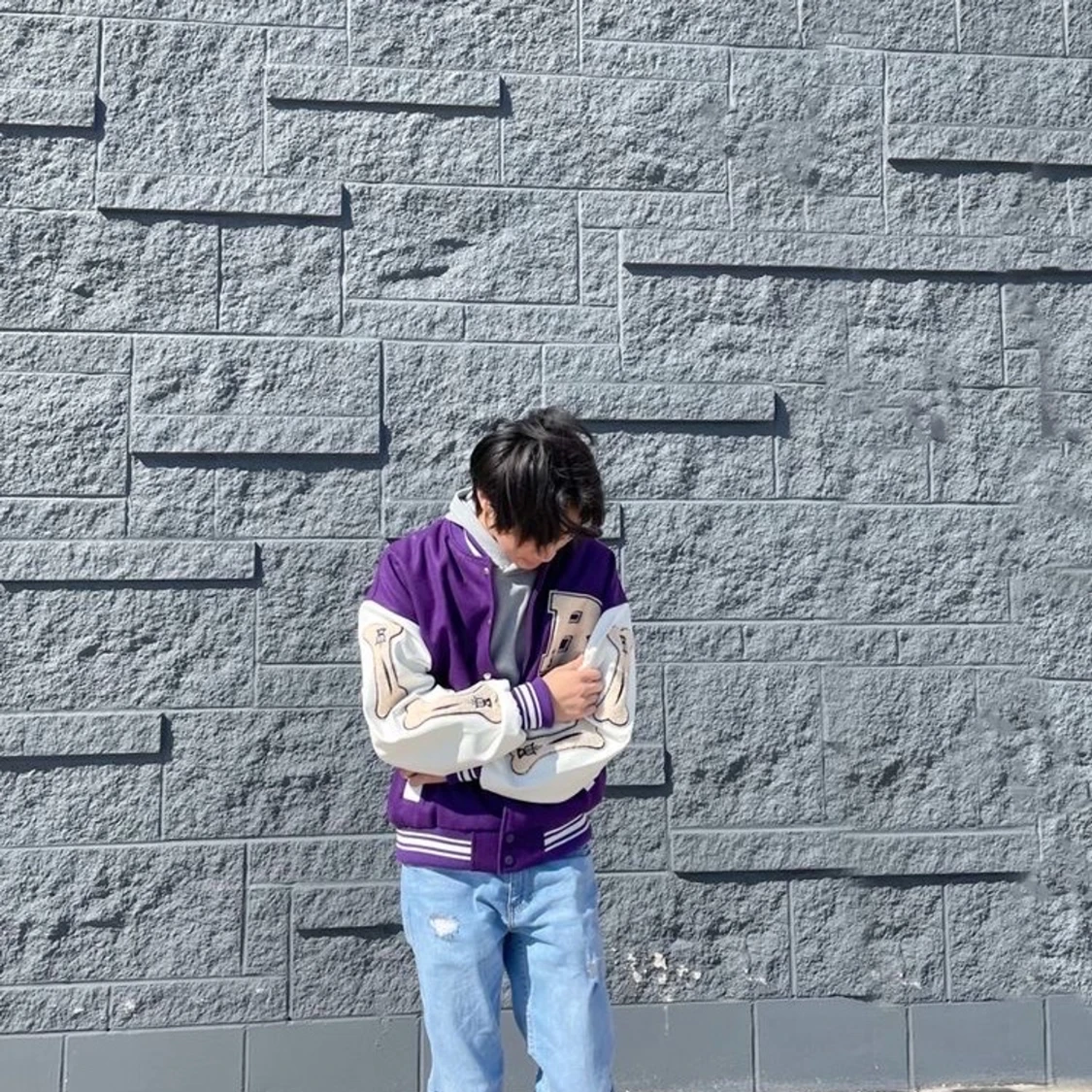 Lila Varsity Vintage Jacka - 90