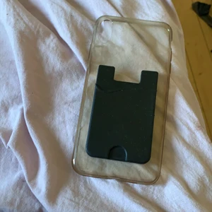 Mobilskal  - Ett genomskinligt mobilskal till iPhone xs max med en svart fast klistrar korthållare grej. I fint skick och köparen står för frakten. (Det som syns på bild nummer 3 är klistret för korthållaren, men eftersom att telefonen är framför där sen så syns ej det.) 