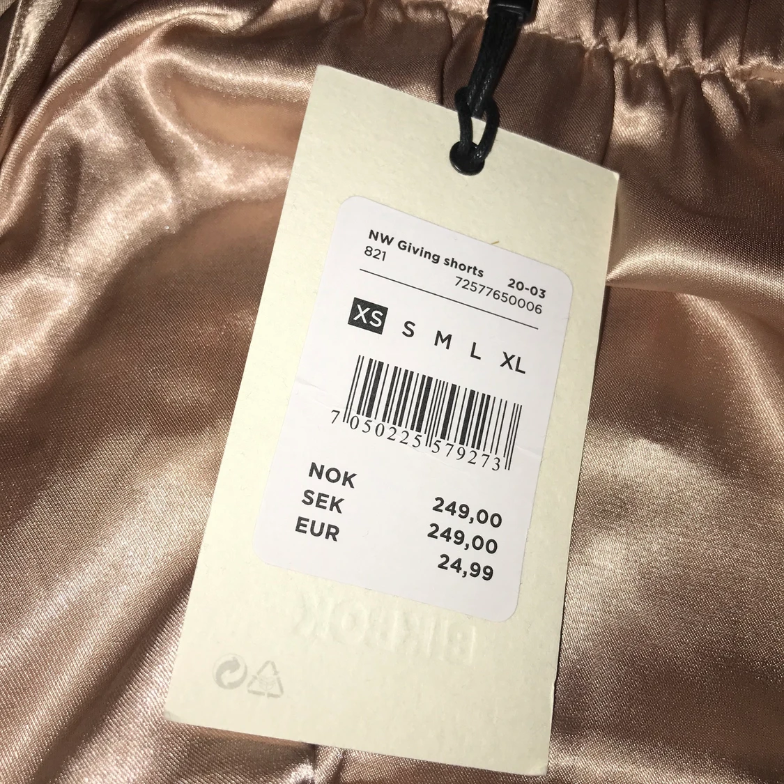 Pyjamas shorts i satin - 91