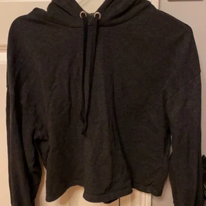 Croppad Hoodie storlek M - Croppad mörkgrå Hoodie från H&M. Storlek M. Använd men i gott skick.