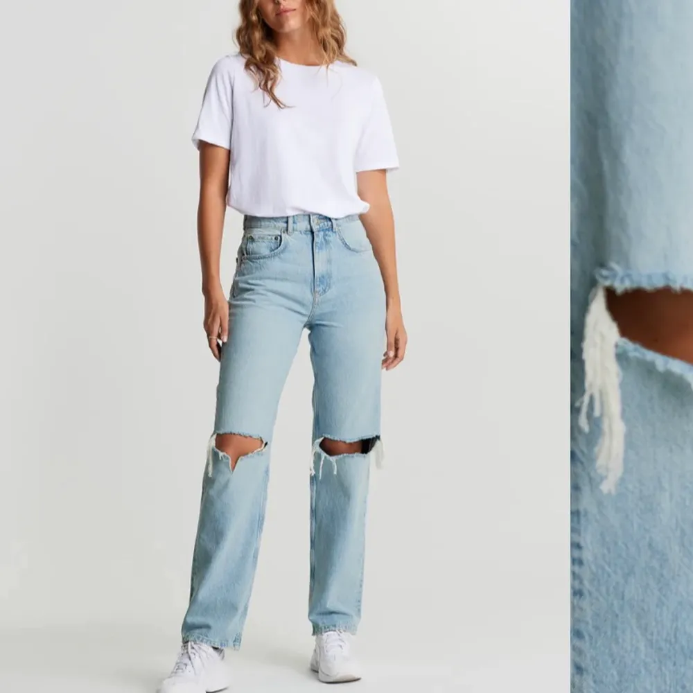 Populära jeans från Gina. Säljer pga de är försmå för mig.   Bra skick!. Jeans & Byxor.