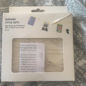 Ljusslinga  - Säljer denna ljusslinga med 10 klädnypor att hänga bilder på😊 