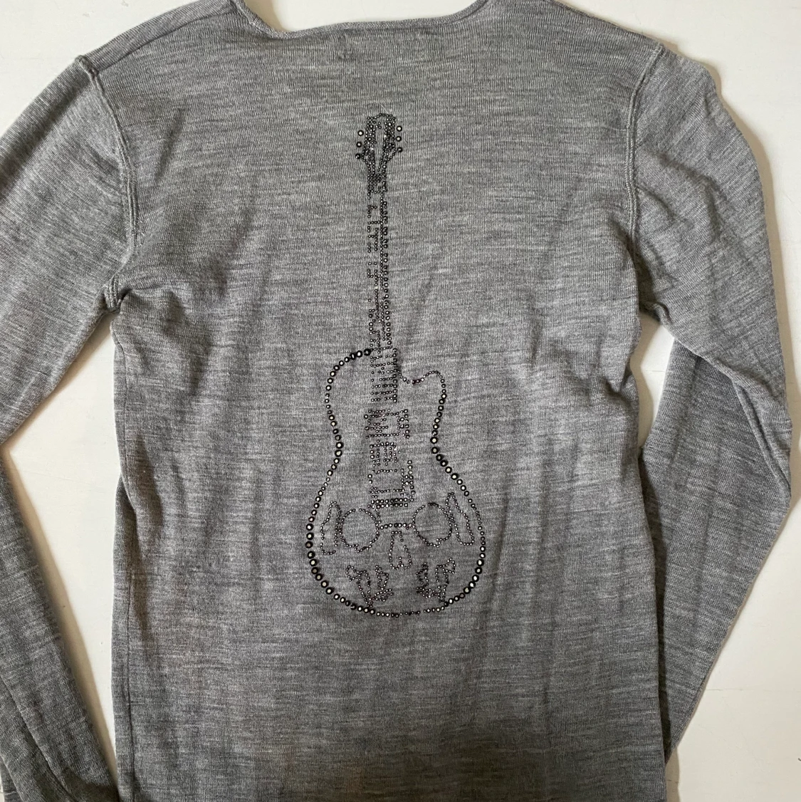 Grå Zadig tröja med tryck  - 91