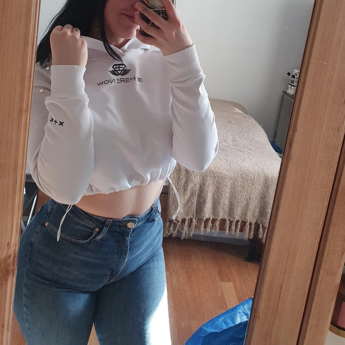 Body engineers cropped cut out hoodie - 90