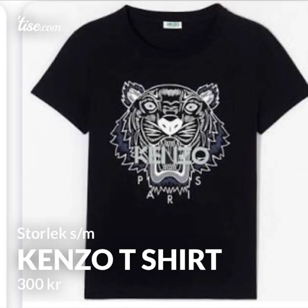 Äkta kenzo t shirt, passar S-M-L!! Säljer pågrund av att jag aldrig använder den. 300kr och då ingår spårbart frakt i priset, kan gå ner i pris vid snabb affär🥰. T-shirts.