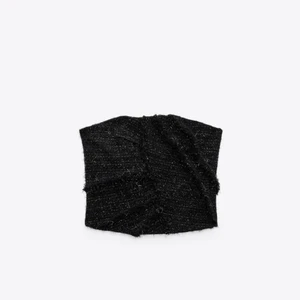 Zara topp - Skit snygg zara bandeuo topp! Svartglittrig, storlek S! Helt oanvänd ❣️