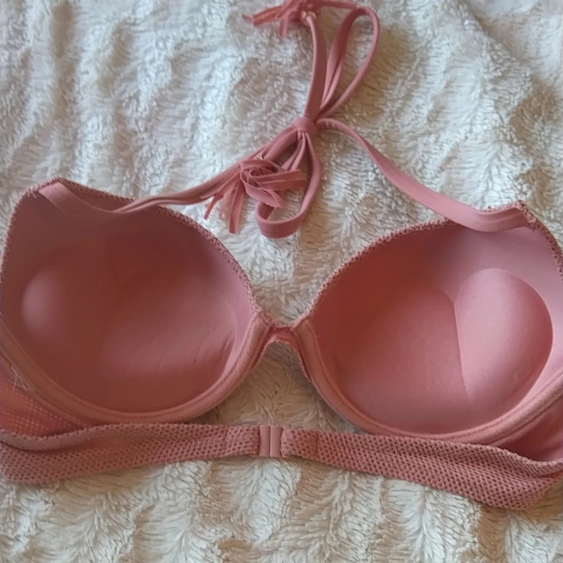 Rosa glittrig bikinitopp - 90