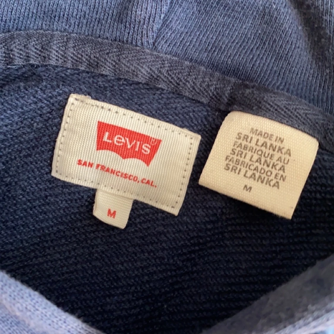 LEVI’S hoodie, matt blå organisk strl M - 91