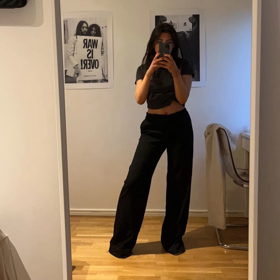 Midwaist kostymbyxor  - 90