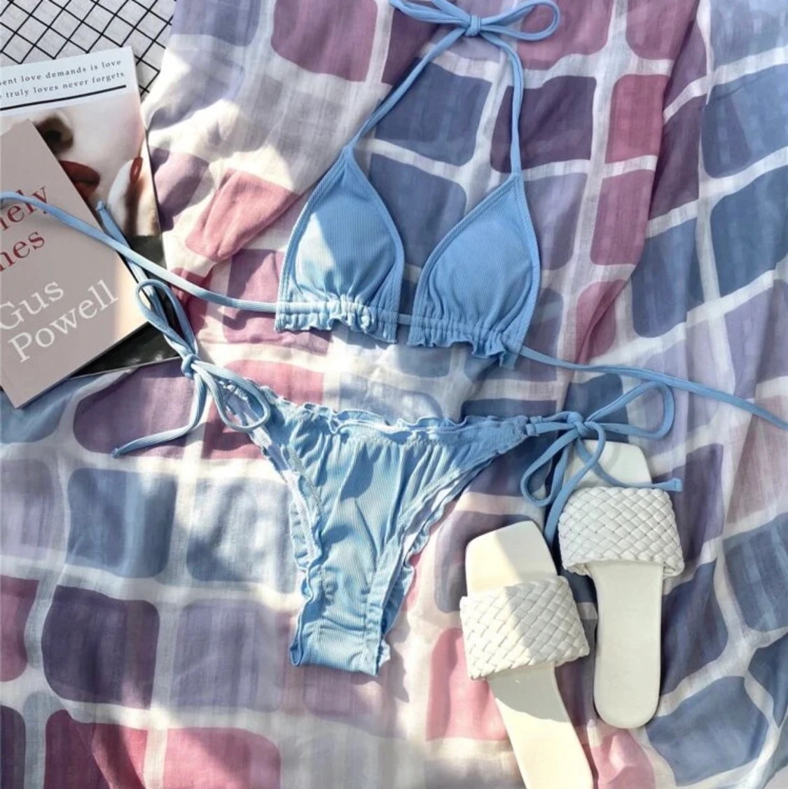 Ljusblå bikini - 90