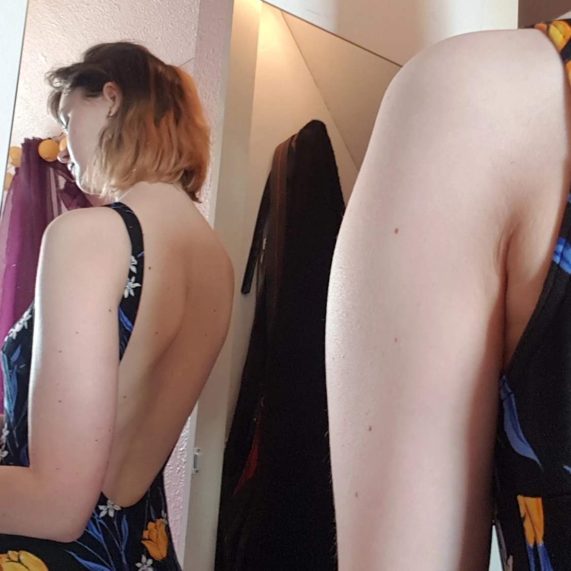 fin retro baddräkt med öppen rygg - 90