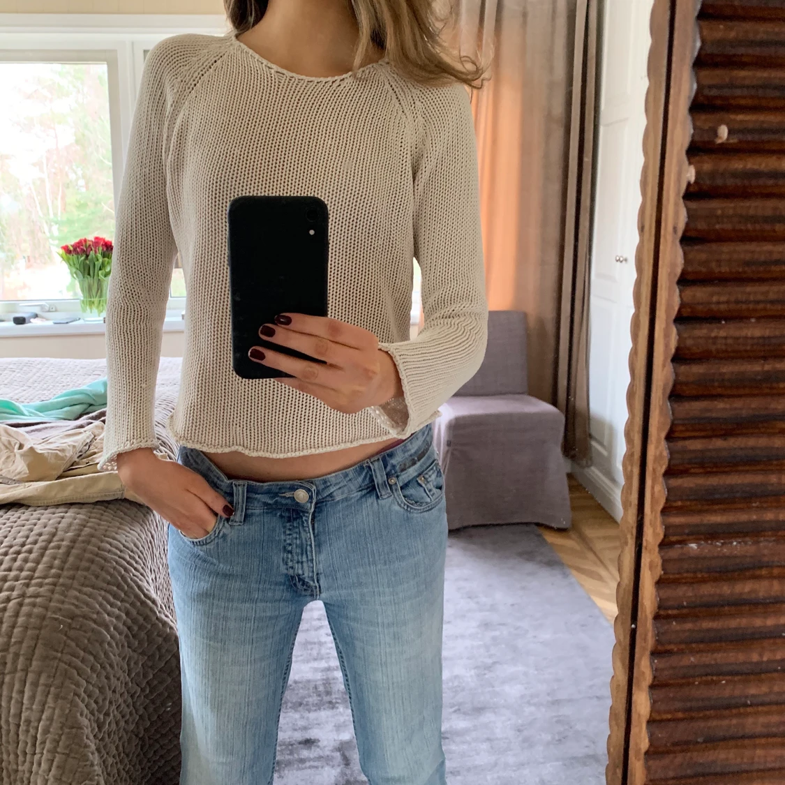 Fin stickad tröja från Armani Jeans. Strl M - 90