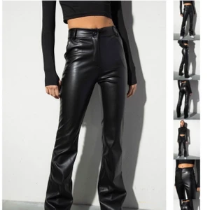 Svarta Skinnbyxor⚡️ - Säljer mina helt nya skinbyxor från madlady då dom inte passade mig så bra men förhoppningsvis bättre på någon annan 🥰 Fick hem idag, prislappen kvar ( endast testade ) Orginal pris 500 kr säljer för 330 