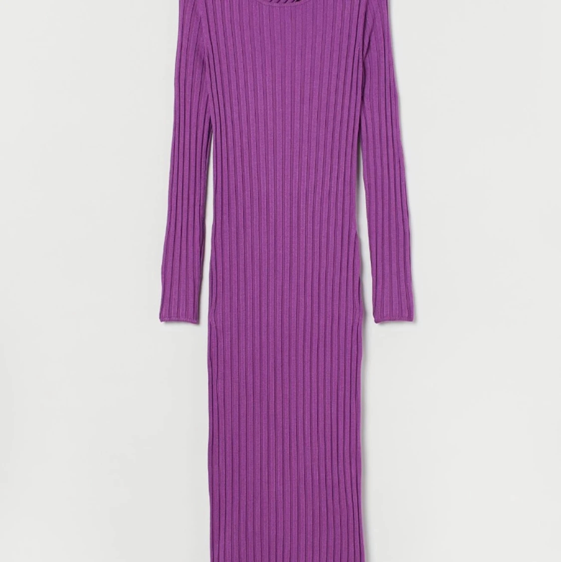 Ribbstickad klänning - H&M