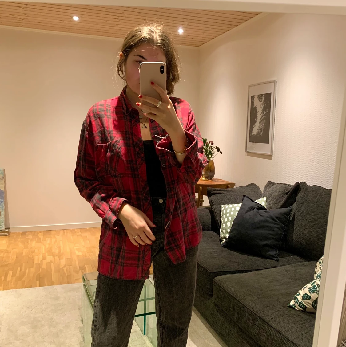 Oversize flanellskjorta