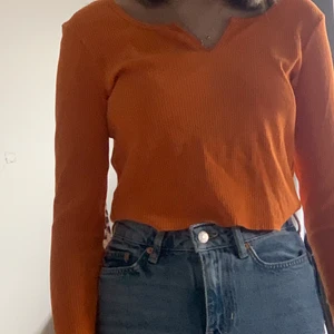 Långärmad topp - Fin orange topp