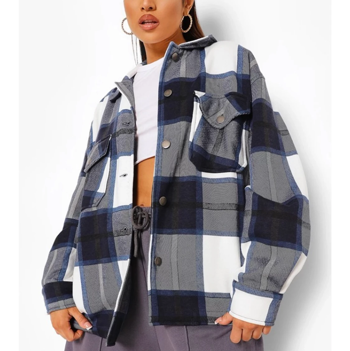 Snygg rutig jacka