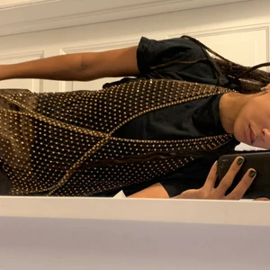 Dorothee Schumacher rhinestone top - Top with rhinestones in brown and golden colors. Tighs in the neck and around waist with velour band (black t-shirt underneath on picture doesn’t come with the top). Worn once