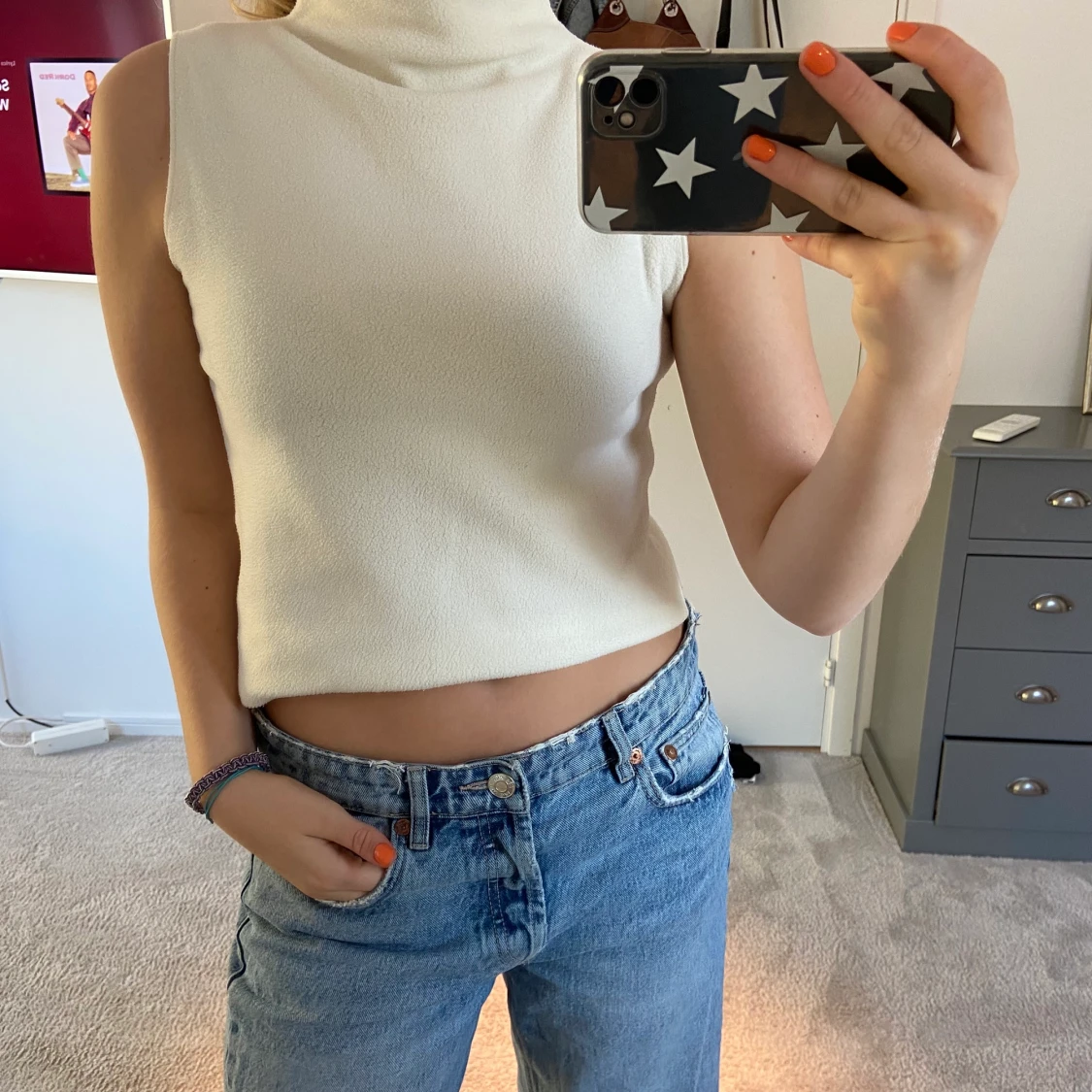 Fleecetröja från river island