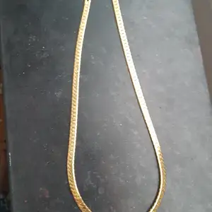 Jätte fint halsband guldplätrtad 40cm lång. Mycket fint skick.  100kr plus frak 15kr frakt 