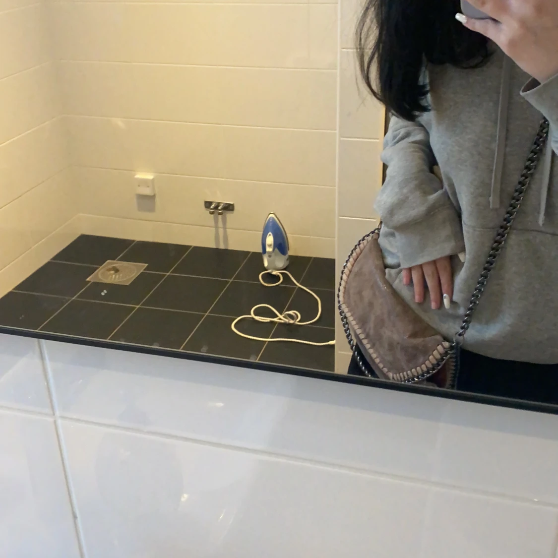 Skin väska i brun - 91