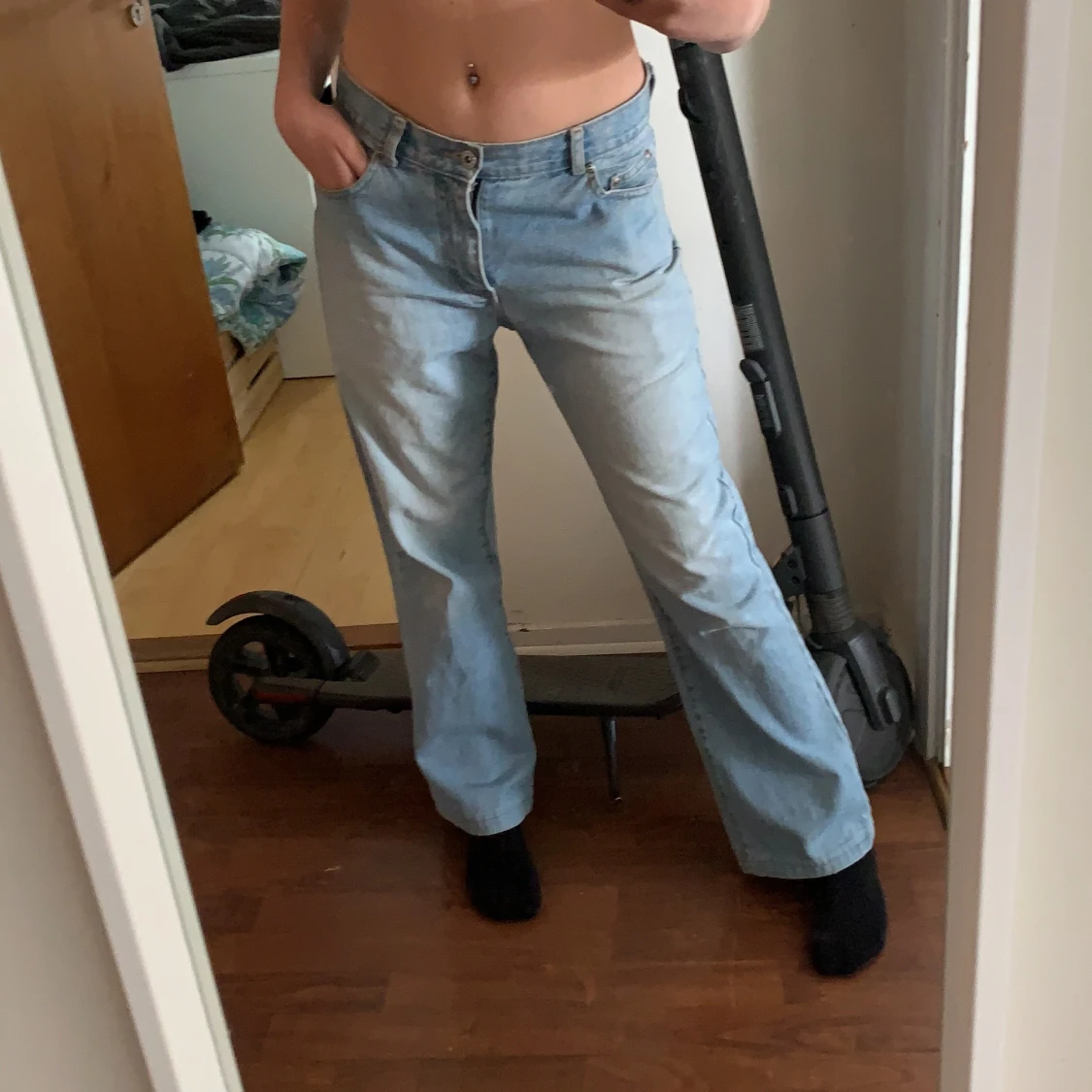 Lågmidjade baggie jeans 😍