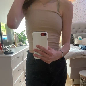 Beige linne strk xs  - Beige linne strk xs med tunna band (basic) 