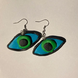 eye clay earrings  - ca 50 mm