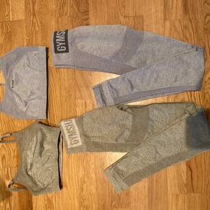 Gymshark flex tights XS - Tights från flex kollektionen, tightsen -XS grön sport bh-xs blå/frå sport bh - S. 300kr per set