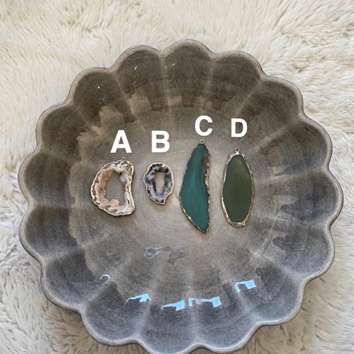 Agate charms 