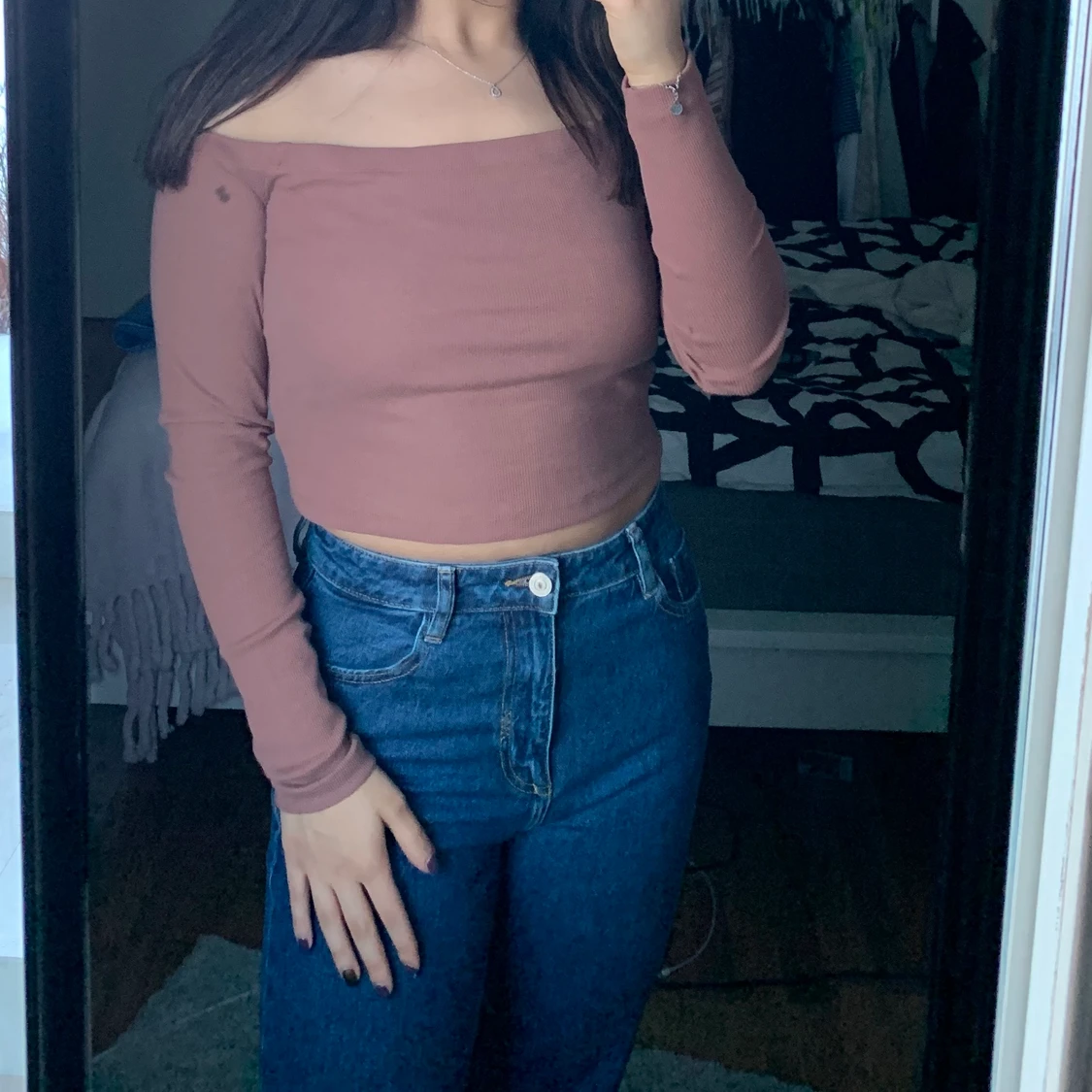 Off shoulder tröja - 90