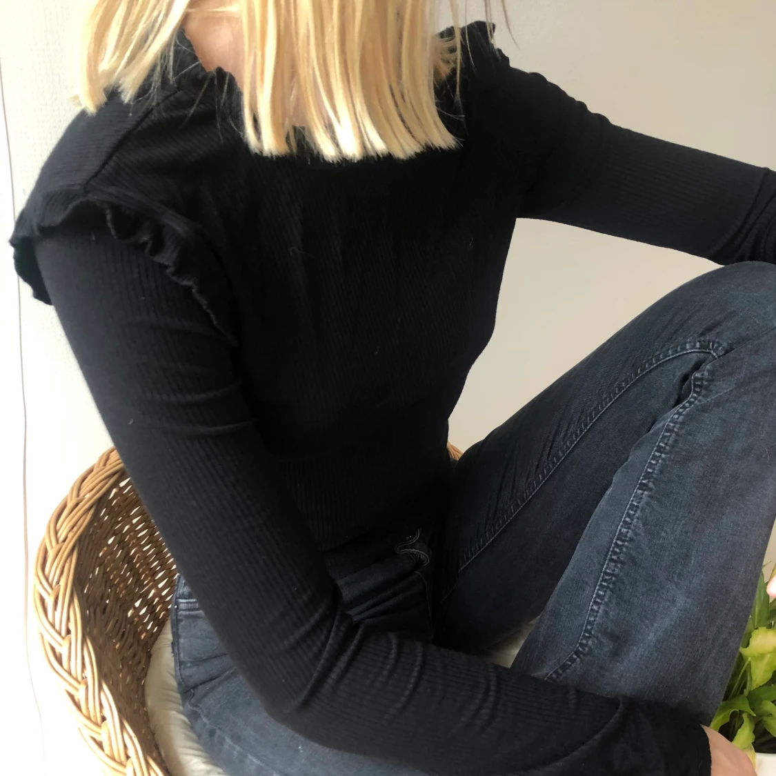 Svart basic tröja xs