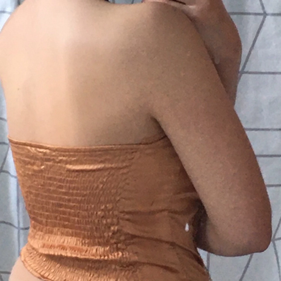 Bronsfärgad korsett - 90