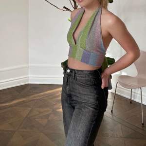 Halter tie top Glittery summer top✨ Furix fabric with little strecht