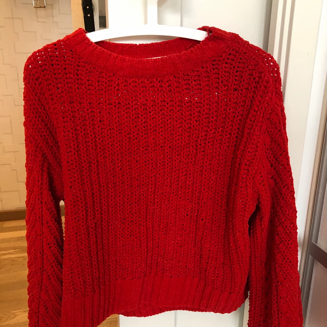 Röd stickad tröja från H&M - 89