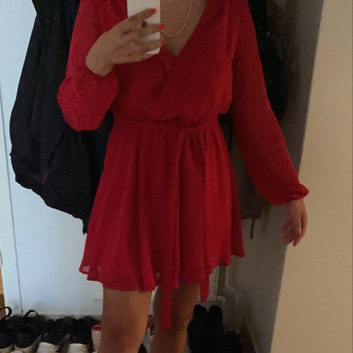 Röd klänning - 90