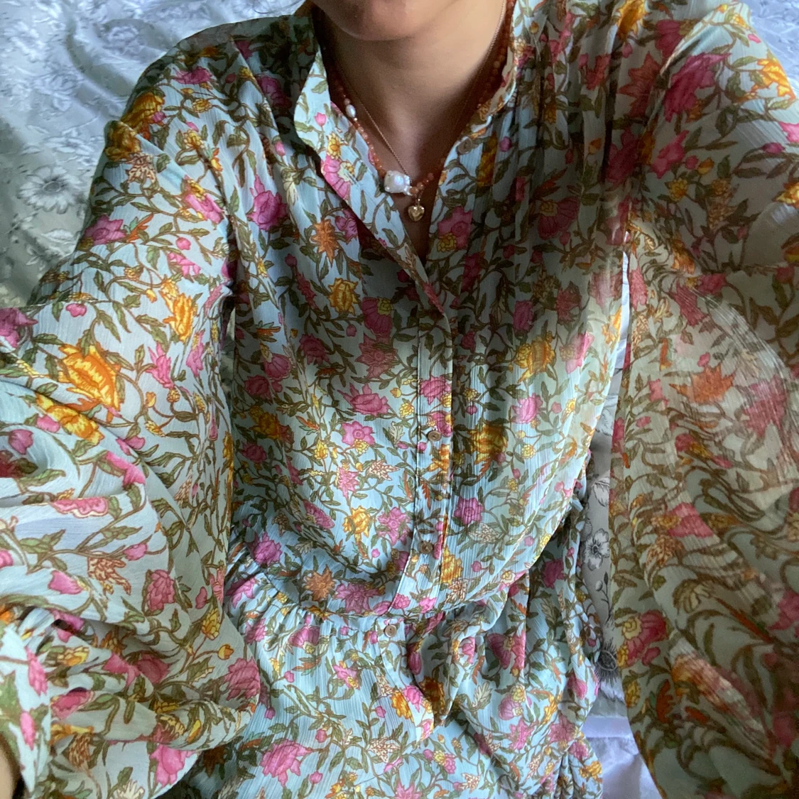 Blommig långklänning - 90