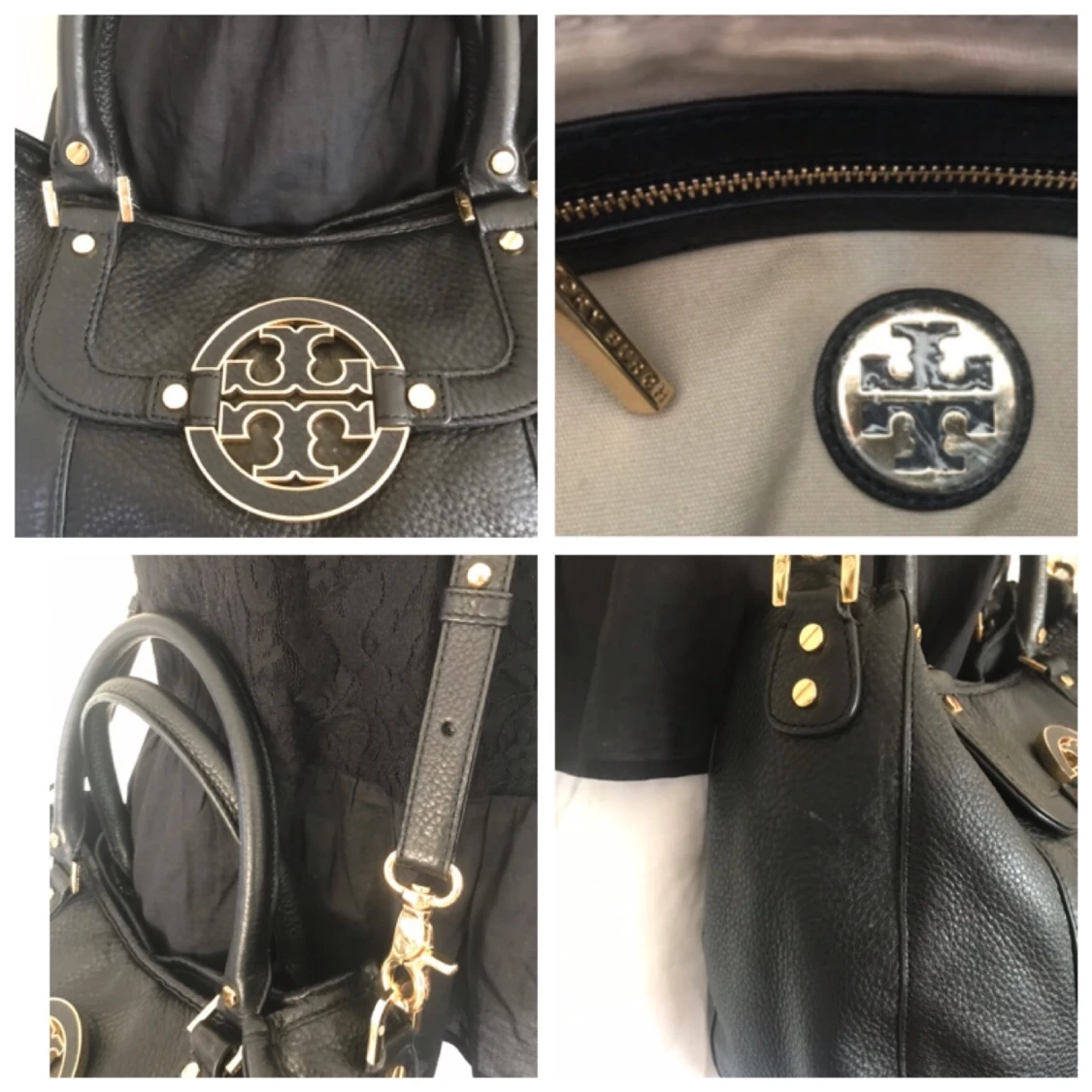 Tory Burch läder väska Amanda Hobo  - 90