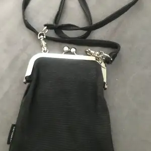 Ebba black bag by Marimekko  Size 13 x 18 Finnish design iconic item 