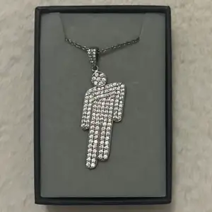 Jag söker ett äkta blohsh halsband från Billie eilish hemsida. Söker det silvriga med diamanter