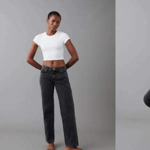 Svartgrå low waist petite jeans från Gina Tricot. Bra skick ❣️