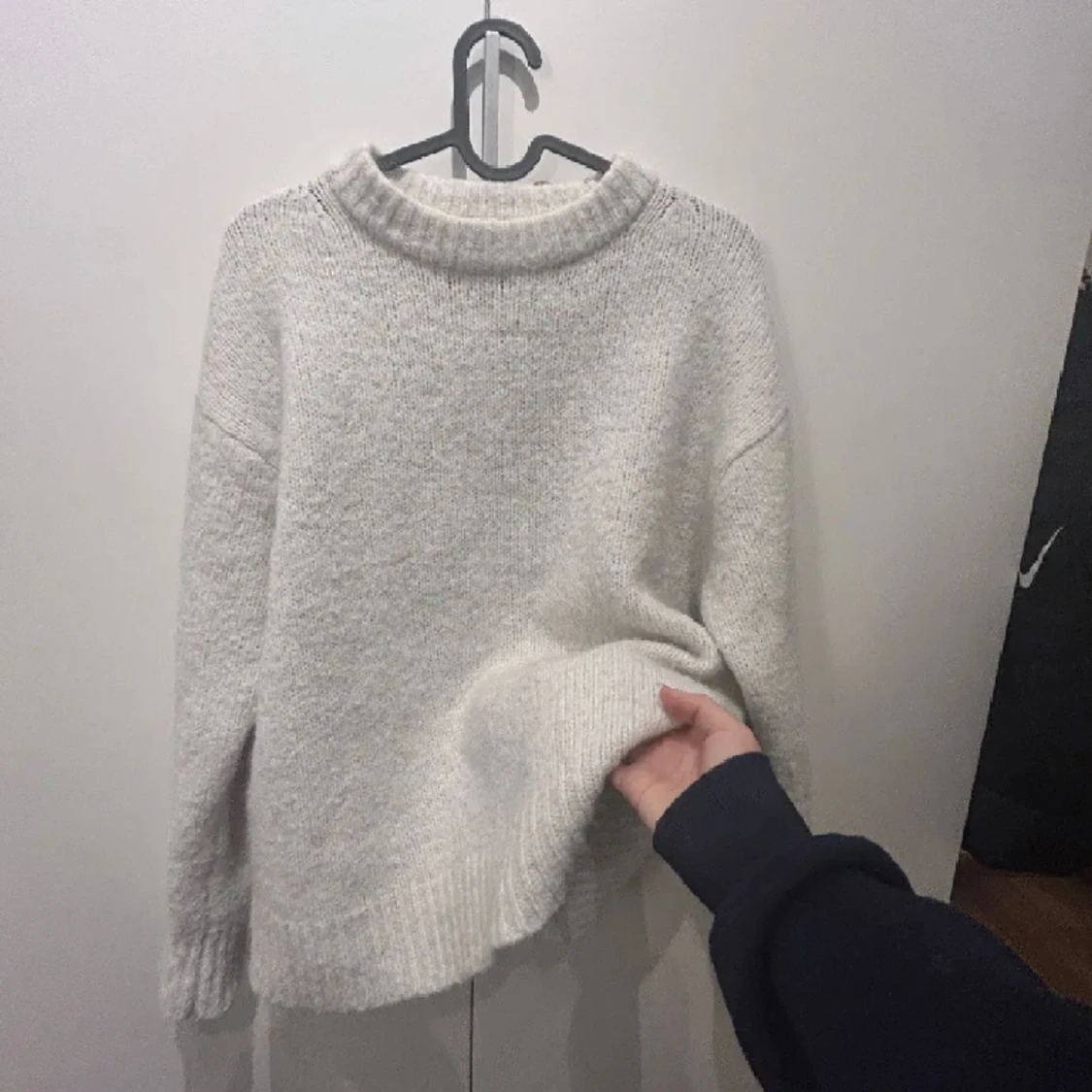 Vit stickad tröja zara - 91