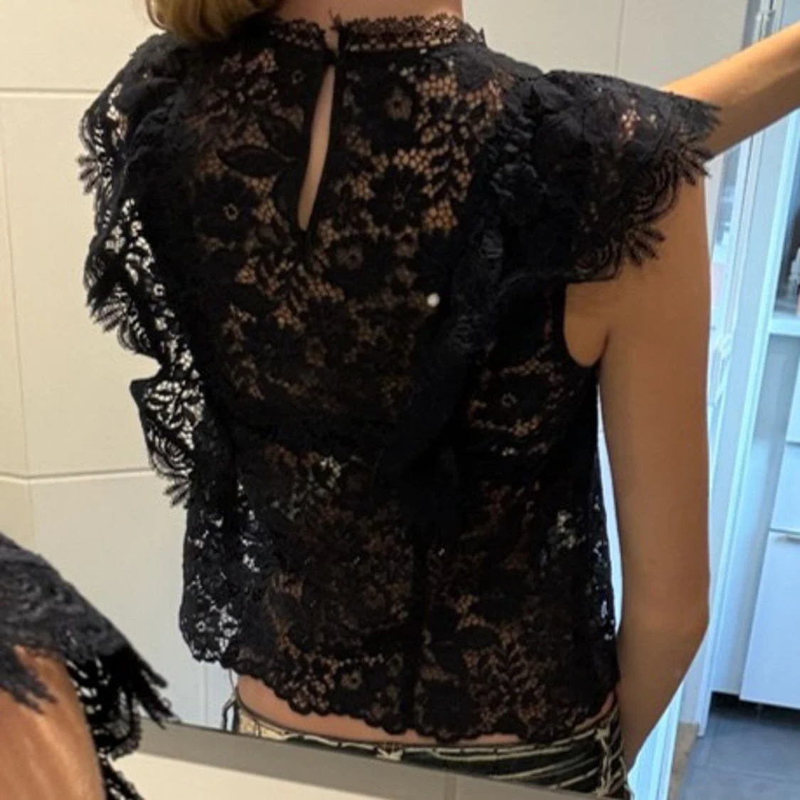 Zara spets/nät topp - 90