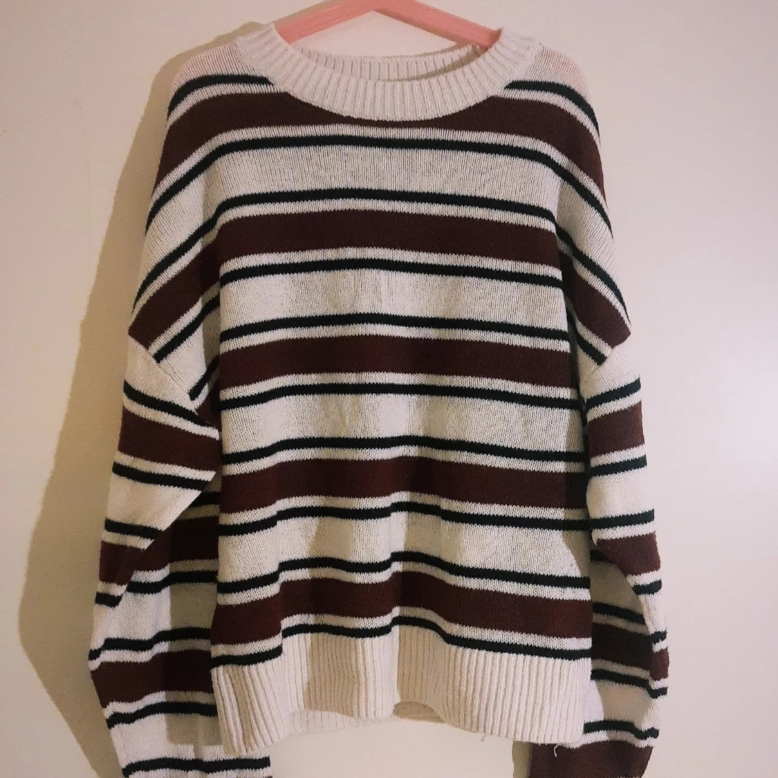 Randig stickad tröja  - 90